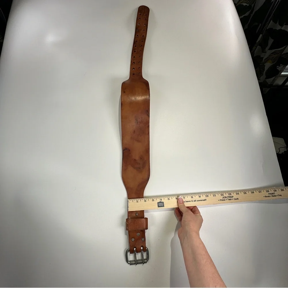 Men's Distressed Tan Leather Belt